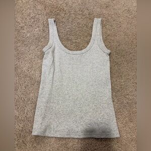 Abercrombie Light Heather Gray Tank Top Sleeveless Top Size Small Scoop Neck